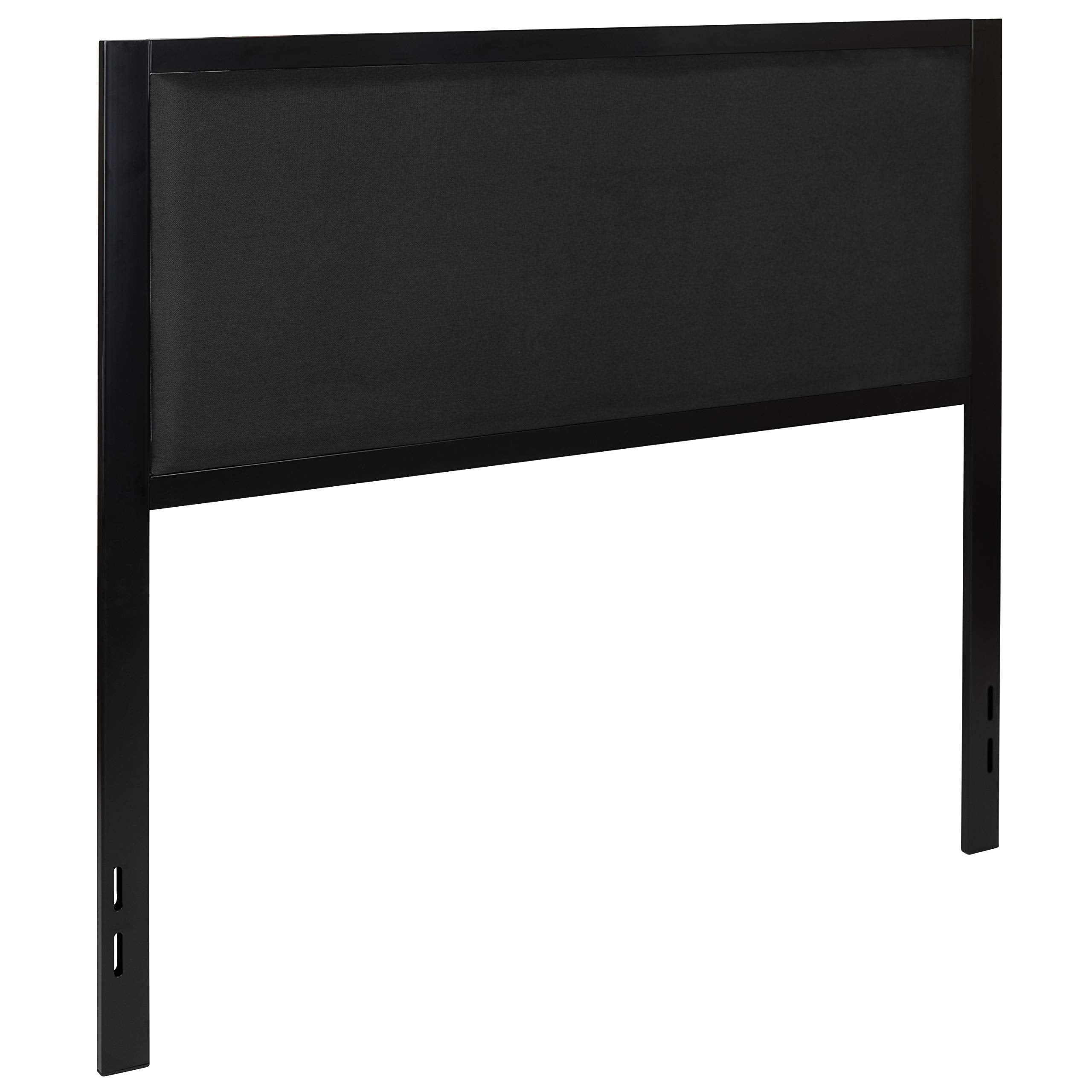 Flash Furniture Melbourne Metal Upholstered Full Size Headboard In Black Fabric